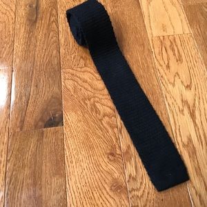 J. Crew bespoke New York tailor knit tie black